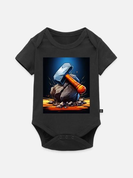 VATHOR HAMMER - Baby Premium Kurzarmbody - Schwarz