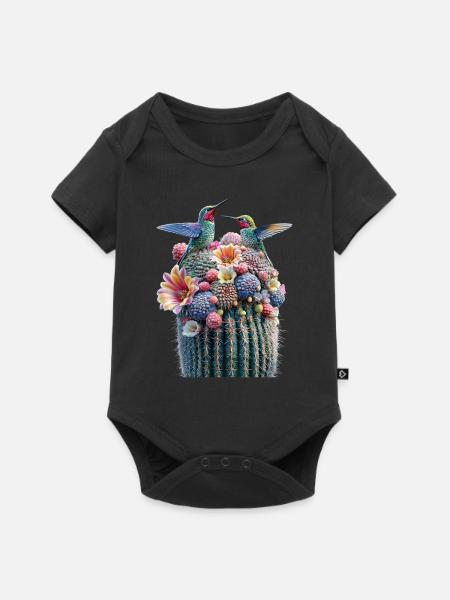 Kaktus - Baby Premium Kurzarmbody - Schwarz