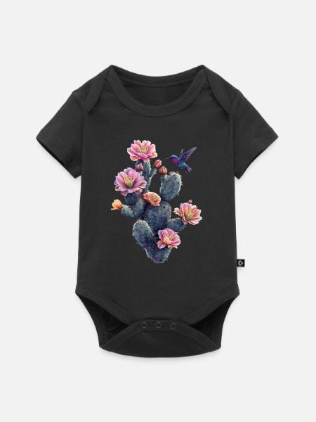 Kaktus - Baby Premium Kurzarmbody - Schwarz