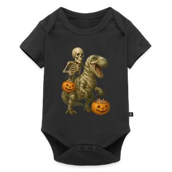 T-Rex - Baby Premium Kurzarmbody - Schwarz - Vorne