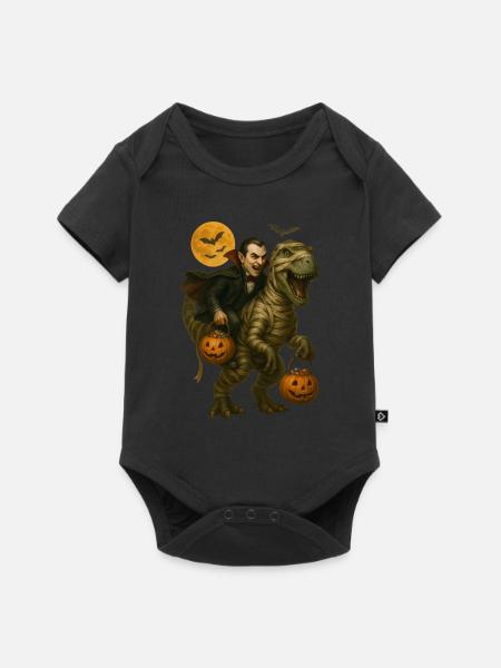T-Rex - Baby Premium Kurzarmbody - Schwarz
