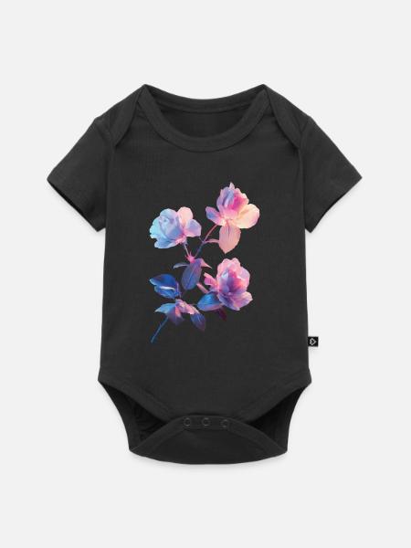 Rose - Baby Premium Kurzarmbody - Schwarz