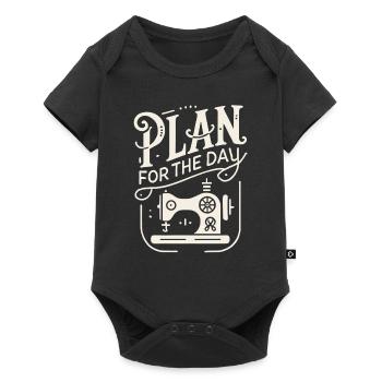 Plan für den Tag - Baby Premium Kurzarmbody - Schwarz - Vorne