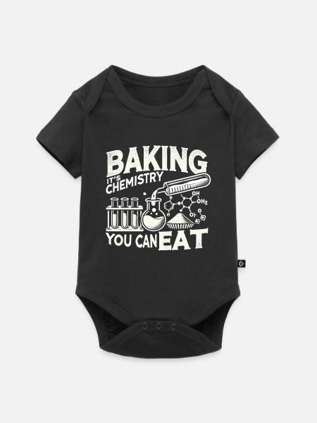 Backen - das ist Chemie, die man essen kann - Baby Premium Kurzarmbody - Schwarz