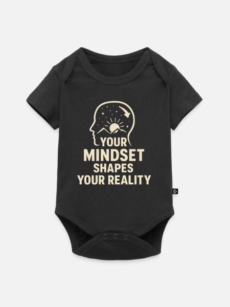 Dein Mindset Formt Deine Realität - Baby Premium Kurzarmbody - Schwarz