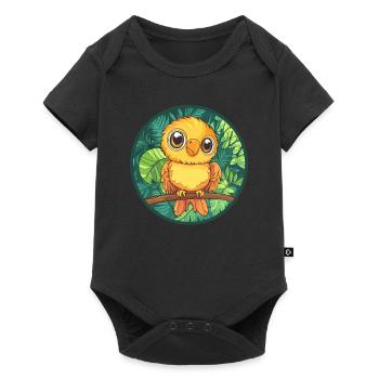 Yellow bird in the jungle - Baby Premium short-sleeve bodysuit - black - Front
