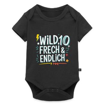 Wild, Cheeky & Finally 10 Years 10th Birthday - Baby Premium short-sleeve bodysuit - black - Front