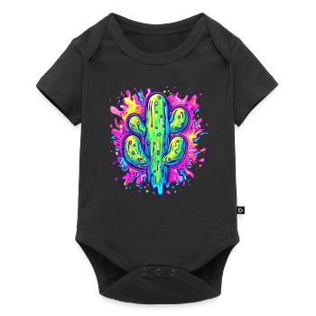 Colorful Cactus Art - Baby Premium short-sleeve bodysuit - black - Front