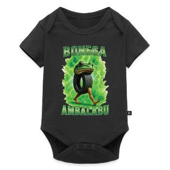 Frosch - Baby Premium Kurzarmbody - Schwarz - Vorne