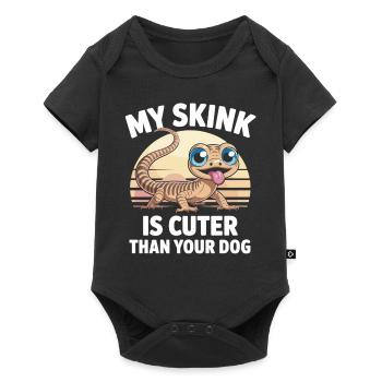 Mon scinque est plus mignon - lézard avec de l’attitude - Body à manches courtes Premium Bébé - noir - Devant