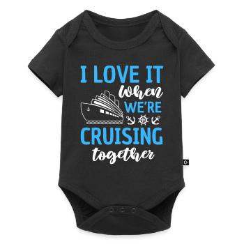 Funny Cruise Saying Design - Baby Premium short-sleeve bodysuit - black - Front