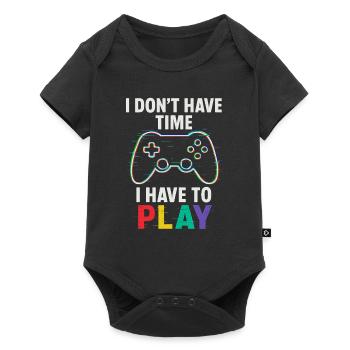 I Have To Play – Gamer Controller Design - Baby Premium Kurzarmbody - Schwarz - Vorne