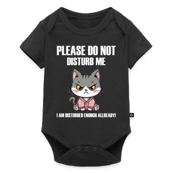 Ne me dérange pas un drôle de chat en colère böse Katze - Body à manches courtes Premium Bébé - noir - Devant