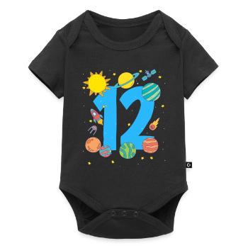 Aventure spatiale numéro 12 - Body à manches courtes Premium Bébé - noir - Devant