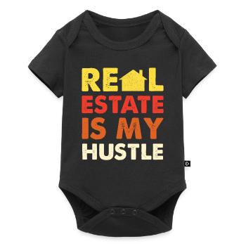 Real estate is my business - Baby Premium short-sleeve bodysuit - black - Front