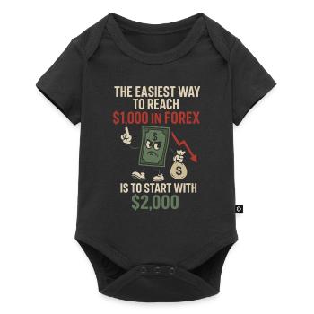 The Easiest Way $1,000 Forex Funny Trader - Baby Premium short-sleeve bodysuit - black - Front