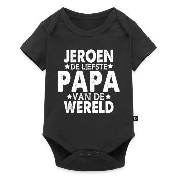 Meilleur Papa Père Jeroen Cadeau Fête des Pères - Body à manches courtes Premium Bébé - noir - Devant