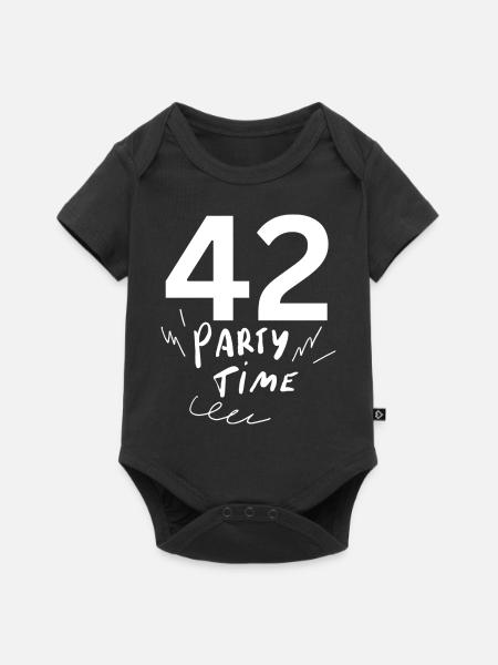 42 - Baby Premium Kurzarmbody - Schwarz