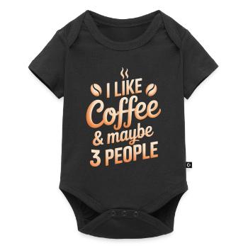 Funny Coffee Saying Sarcasm Coffee - Baby Premium short-sleeve bodysuit - black - Front