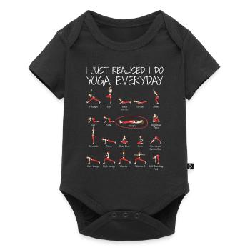 Cadeau Humour Yoga Cadeau Femmes Filles - Body à manches courtes Premium Bébé - noir - Devant