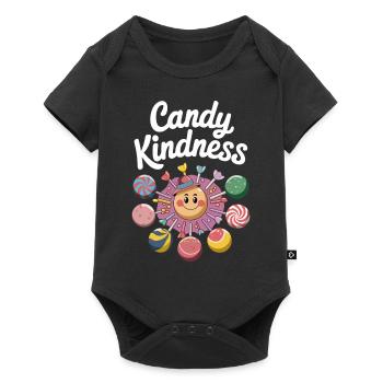 Candy Kindness Smiling Sun Design - Baby Premium short-sleeve bodysuit - black - Front