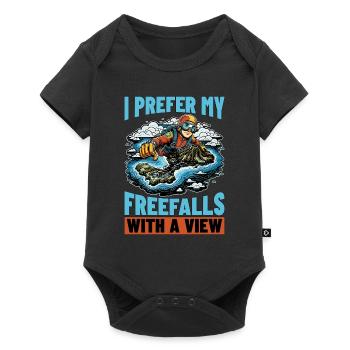 Parachutisme Je préfère mes freefalls avec le parachutisme - Body à manches courtes Premium Bébé - noir - Devant