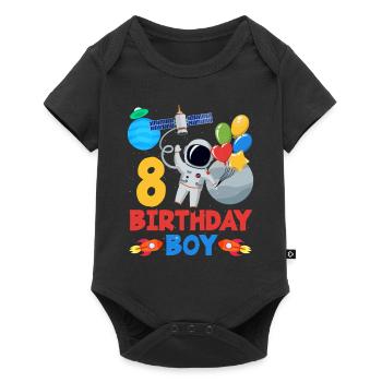 Space Adventure for Birthday Girl 8 - Baby Premium short-sleeve bodysuit - black - Front