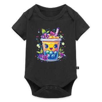 Thé à bulles fruité - Body à manches courtes Premium Bébé - noir - Devant