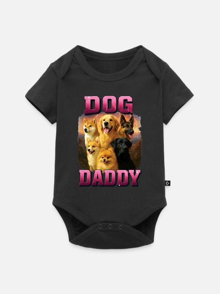 Hund - Baby Premium Kurzarmbody - Schwarz
