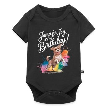 Jump for Joy Birthday Dog Design - Baby Premium short-sleeve bodysuit - black - Front