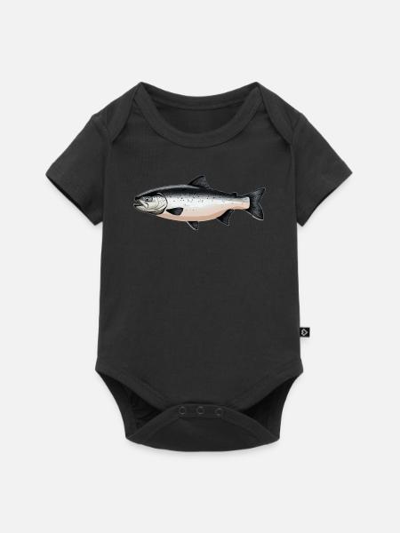 Lachse Lachs - Baby Premium Kurzarmbody - Schwarz
