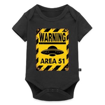 Avertissement OVNI Zone 51 - Entrez à vos risques et périls - Body à manches courtes Premium Bébé - noir - Devant