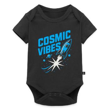 Weltraum-nerd-design Galaxien-erkunder Kosmischer - Baby Premium Kurzarmbody - Schwarz - Vorne