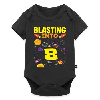 Blasting Into 8 Birthday Space Adventure - Baby Premium short-sleeve bodysuit - black - Front