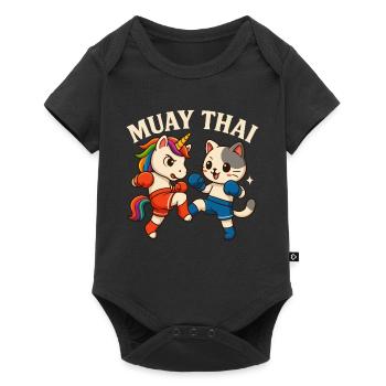 Boxe Muay Thai - Body à manches courtes Premium Bébé - noir - Devant