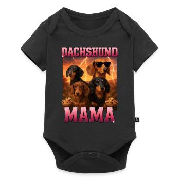 Dackel - Baby Premium Kurzarmbody - Schwarz - Vorne