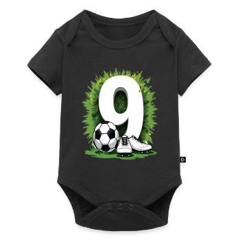 Football Birthday 9 Years Boys Gift - Baby Premium short-sleeve bodysuit - black - Front