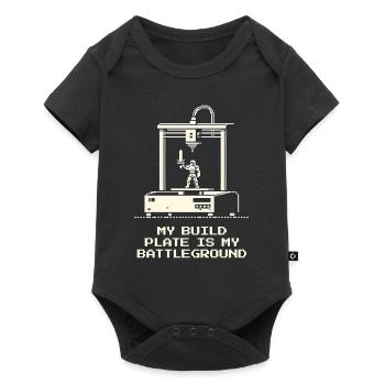 Print Bed = | 3D Printing Calibration - Baby Premium short-sleeve bodysuit - black - Front