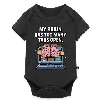 Too Many Tabs – ADD Brain Cartoon Design - Baby Premium short-sleeve bodysuit - black - Front