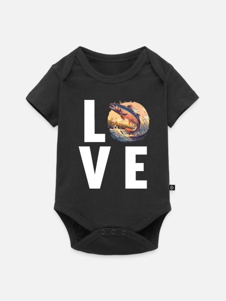 Lachse Lachs - Baby Premium Kurzarmbody - Schwarz