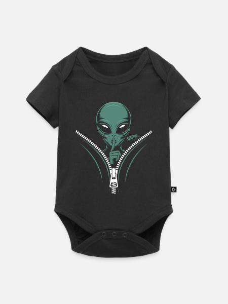 Geheimnisvoller Alien Sssh... Geheimnisvolle - Premium kortærmet baby-body  - sort