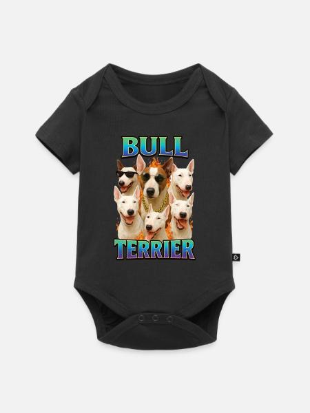 Bullterrier - Baby Premium Kurzarmbody - Schwarz