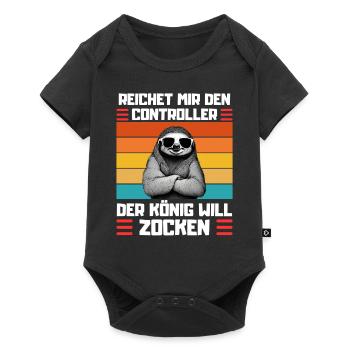 Funny Sloth Saying for Gamblers - Baby Premium short-sleeve bodysuit - black - Front