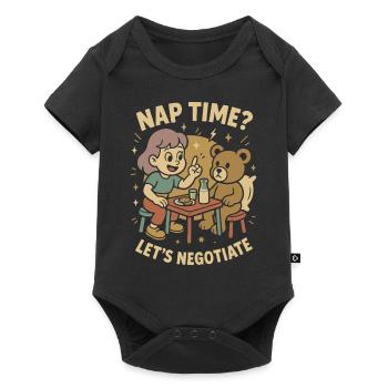 Nap Time Let's Negotiate Kindergarten Kids - Baby Premium short-sleeve bodysuit - black - Front