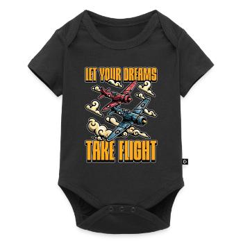 Aerobatic Pilot Let Your Dreams Take Aeroplane - Baby Premium short-sleeve bodysuit - black - Front