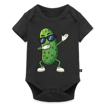 Cool Dancing Cornichon Dabbing Lunettes de soleil de dessin animé - Body à manches courtes Premium Bébé - noir - Devant