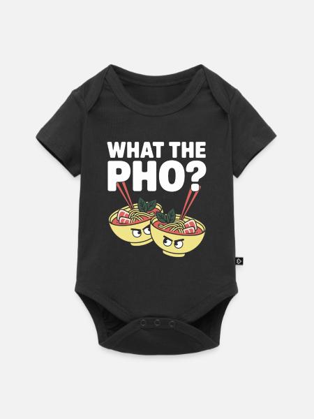 What The Pho Vietnam Reise Nudelsuppe Liebe Pho - Baby Premium Kurzarmbody - Schwarz