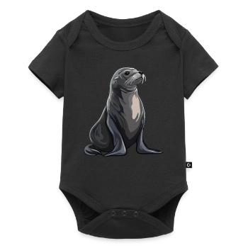 Sea Lions Sea Lion - Baby Premium short-sleeve bodysuit - black - Front
