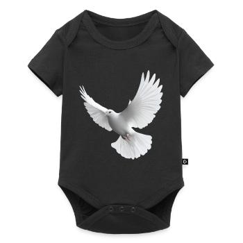 Weiße Taube - Baby Premium Kurzarmbody - Schwarz - Vorne