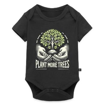 Mehr Bäume pflanzen - Baby Premium Kurzarmbody - Schwarz - Vorne